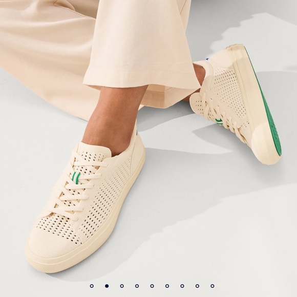 Rothy's Lace Up Sneakers RS02 Knit Courtside White 10.5 - Picture 2 of 13